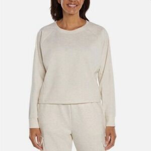 Express Women's Long Sleeve Pullover, Cream